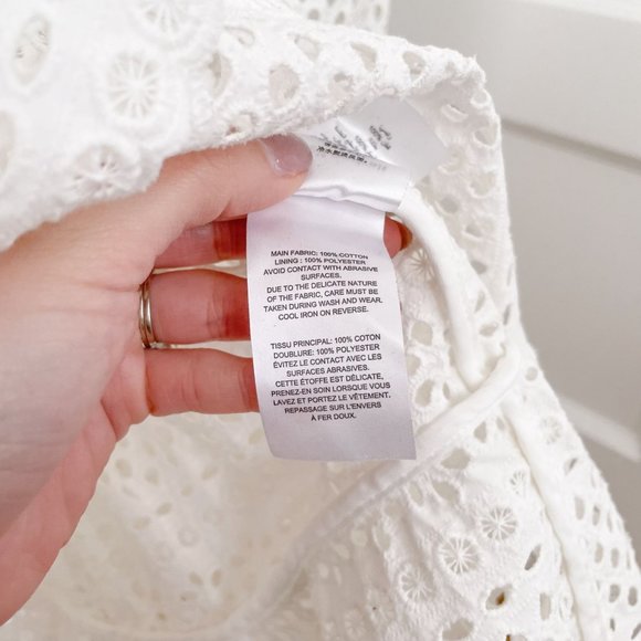 Self-Portrait White Bea Embroidered Eyelet Cutout Bridal Midi Dress US Size 8 - Picture 9 of 9